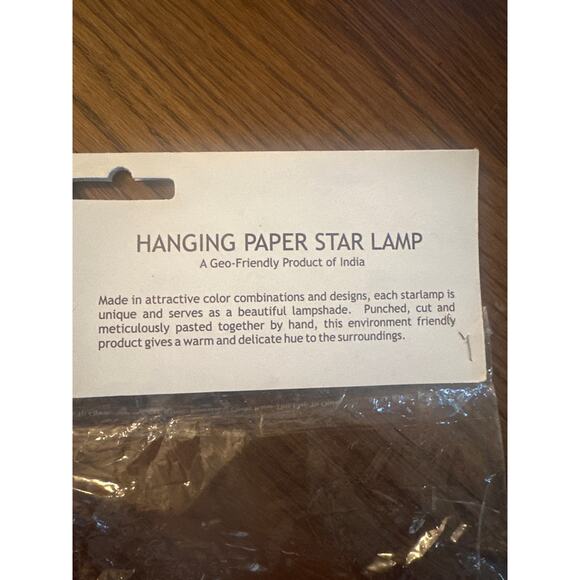 NEW Fuego Hanging Paper Star Lamp Red Butterfly Hearts Asian Import Store - Picture 2 of 4